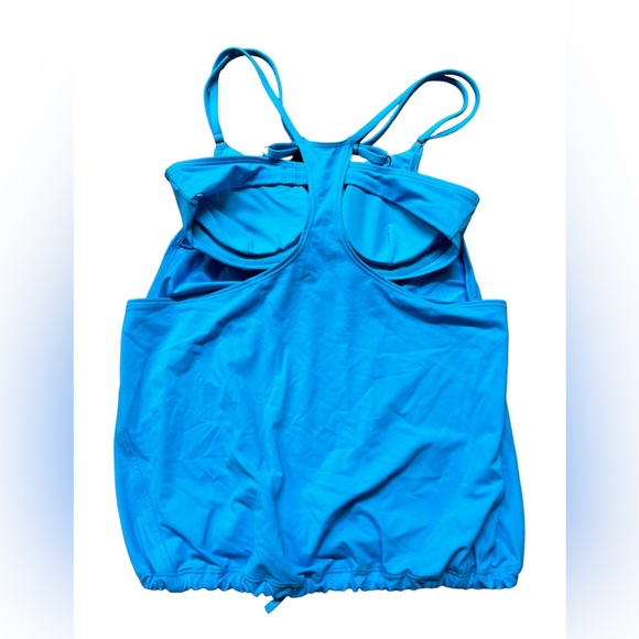 ATHLETA turquoise Seascape Blousy Tankini swim top size 32 B/C NWOT - Picture 7 of 9